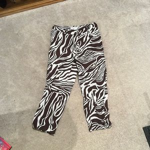 Worthington stretch zebra print pants size 12 women